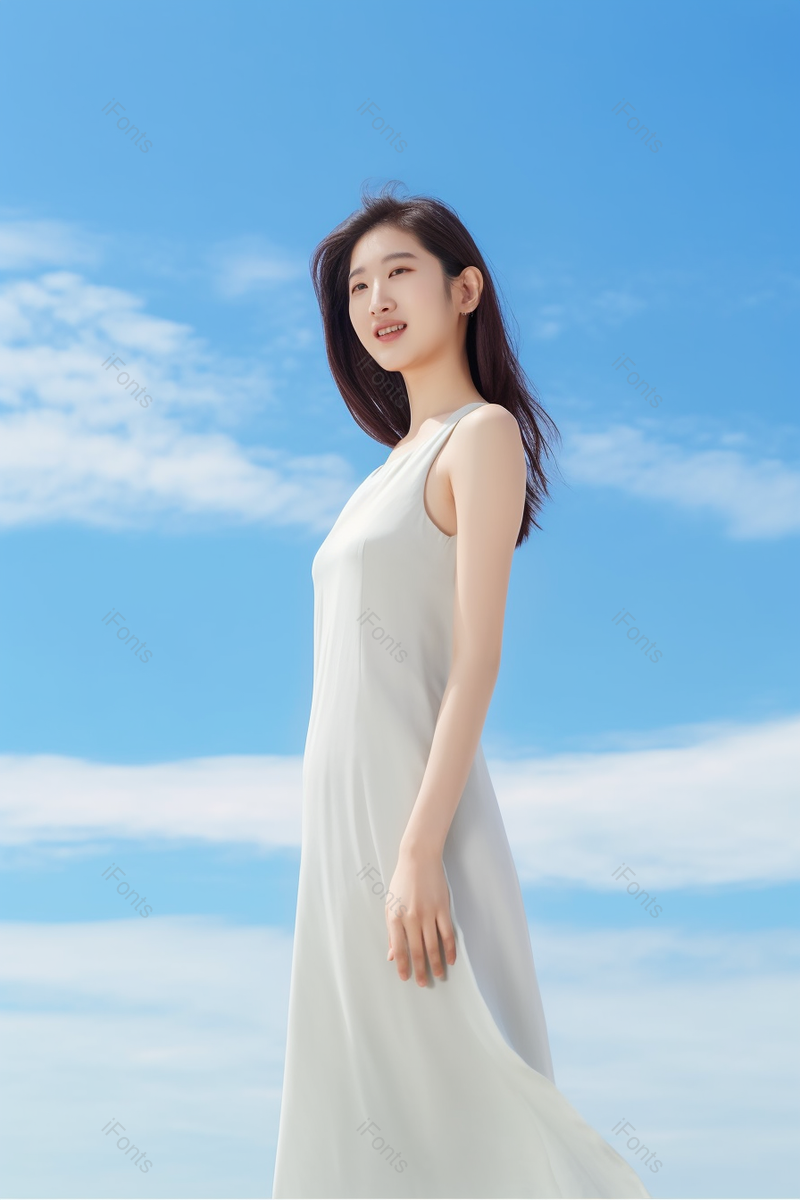 享受阳光微风的夏日清凉女孩美女少女,高清,摄影图,摄影图片,图片大全,摄影图免费下载